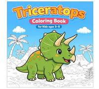 Triceratops Coloring Book for Kids ages 3-5