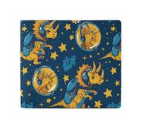 Triceratopss Dinos in Space Dinosaur Billfold Portafoglio in Pelle Carino Porta Carte Frizione per Viaggi di Lavoro, Stile:, Taglia unica