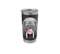 Tricheco che soffia gomma da masticare divertente design animali marini Bicchiere termico in acciaio inox doppia parete