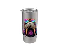 Tricheco con Zanne da Sole Foca Tricheco del Pacifico Bicchiere termico in acciaio inox doppia parete