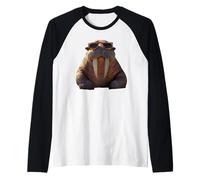 Tricheco con Zanne da Sole Foca Tricheco del Pacifico Maglia con Maniche Raglan