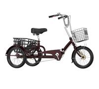 Tricicli pieghevoli con cestino posteriore, tricicli risciò con pedali, triciclo cargo, triciclo cruiser per la spesa, bicicletta a 3 ruote, doppi freni