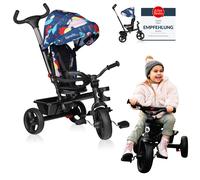 Lionelo Haari 2 in 1 Triciclo bici e passeggino fino a 25kg, Pieghevole, Fronte mamma e fronte strada, Regorabile compatto con Borsa e portabibite, Cinture a 3punti Triciclo per bambini da 1 a 5 anni