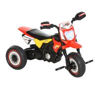 Triciclo a Pedali per Bambini a Forma di Moto Rosso