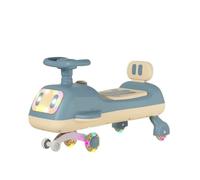 triciclo Altalena for bambini, giocattolo da cavalcare con ruote lampeggianti musicali antiribaltamento, for ragazzi e ragazze dai 3 anni in su balance bike(Blauw)