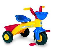INJUSA - Triciclo per Bambini da 1 a 3 Anni Baby Trico | Pedali | Cestino Anteriore e Posteriore | Ruote in Plastica con Fascia in Gomma | Maniglia per il Trasporto | Multicolore (353)