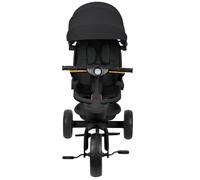 Triciclo Bambini evolutivo, Triciclo 5 in 1- Luci e Musica, Sedile avvolgente, Sedile e Inclinazione, Passeggino 4 Ruote, Ringhiera Rimovibile, Porta bicchieri, Nero