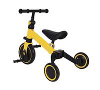 Triciclo Bambino Scalabile, Velo Bambini, Triciclo Bambino Scalabile, Equilibrio Bicicletta per Bambini da 1 a 4 anni, Sedile Reversibile, Pedali Rimovibili (Giallo-senza Putter)