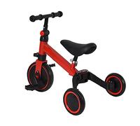Triciclo Bambino Scalabile, Velo Bambini, Triciclo Bambino Scalabile, Equilibrio Bicicletta per Bambini da 1 a 4 anni, Sedile Reversibile, Pedali Rimovibili (Rosso-senza Putter)