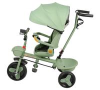 Triciclo bicicletta per bambini con spazio di archiviazione, parasole, triciclo Explorer 4 in 1, triciclo pieghevole e scalabile, per bambini da 10 mesi a 5 anni, 100 x 75 x 50 cm, verde