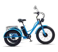 Triciclo Eléctrico para Mayores 24 Pulgadas Altura Ajustable para Compras