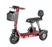 Triciclo Elettrico Per Uso Domestico, Di Piccole Dimensioni, Con Possibilità Di Ritiro E Riconsegna Per Bambini E Anziani, Monopattino Per Donne E Bambini, Auto A Batteria Pieghevole Red,15A