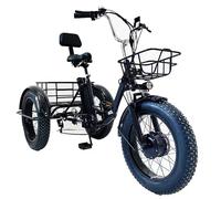 Triciclo Elettrico Pieghevole Da 20'' Con Pneumatici Larghi Per Adulti,Display Digitale Lcd (Velocità,Chilometraggio,Tempo) + Batteria Rimovibile Da 48 V/13 Ah +Autonomia 32 Km,Per Shopping E Picnic