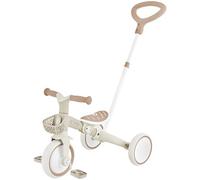 Triciclo Evolutivo per Bambini 3 in 1 Beige Regolabile Ecologico