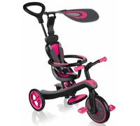 Triciclo Evolutivo per Bambini 4 in 1 Nero Rosa Neon Regolabile