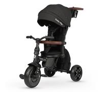 Triciclo evolutivo QPLAY Comfo Max 7 in 1 multi accessoriato, fronte strada e fronte mamma, reclinabile, adatto a bambini dai 10 ai 72 mesi, pieghevole, portata fino a 25 kg, black