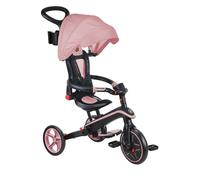 Globber - Triciclo Explorer 4 in 1 - Triciclo pieghevole ed evolutivo in draisienne per tutti i piccoli da 10 mesi a 5 anni - Pastello Rosa