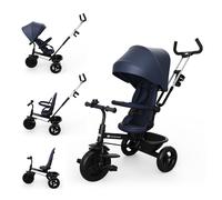 Triciclo Kinderkraft Aston 2 Plus Evolutivo Navy 9 mesi-5 anni