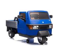 Triciclo Macchina elettrica Elettrico Ape Car per Bambini - Licenza P i a g g i o - Radiocomando, Lettore MP3/USB, Luci LED e Suoni, Veicolo 3 Ruote Bambino/bimbo bambina/bimba (BLU)