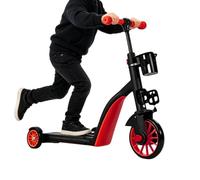 Triciclo multiuso 3 in 1 con barra di spinta e design | Miscela sicura di draisienne e scooter per le attività, comodo veicolo all'aperto con grande stabilità, da