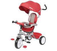 Triciclo Passeggino per Bambini 86x50x98 cm con Parasole Colibrino Denim Rosso
