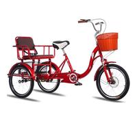 Triciclo per anziani,monopattino a pedali,triciclo risciò,forcella anteriore ammortizzata,triciclo per bici da crociera per uscire e viaggiare,biciclette a 3 ruote con sedili posteriori,freni a disco