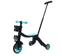 Triciclo per Bambini Maniglia di Spinta, 3 Ruote, Stabile e Sicuro | Bici Equilibrio Bambini Giocattoli all'Aperto per Parco Giochi Cortile Marciapiede Asilo Centro Commerciale