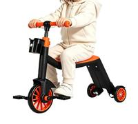 Triciclo per bambini, multi-modalità, manico di spinta a 3 ruote, stabile | Giocattolo a tre ruote per bambini, per parco giochi, cortile, marciapiede, asilo, centro commerciale, quartiere