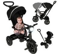 Triciclo per Bambini Trike Fix Elite con Funzione Passeggino 2 in 1 Nero