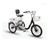 Triciclo Pieghevole Adulti Tre Ruote, Esterno, 7 velocità, con Cestino portaoggetti, Triciclo Basso con Passaggio Adulti, Donne e Uomini, Fare Shopping, Ciclismo e pedalare