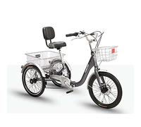 Triciclo Pieghevole Adulti Tre Ruote, Esterno, 7 velocità, con Cestino portaoggetti, Triciclo Basso con Passaggio Adulti, Donne e Uomini, Fare Shopping, Ciclismo e pedalare