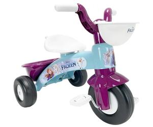 Triciclo Primi Passi per Bambini Frozen Disney 3 Ruote 2 Cestini