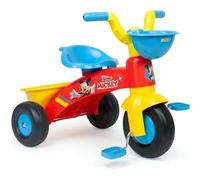 Triciclo Primi Passi per Bambini Topolino Disney 3 Ruote 2 Cestini