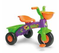 Triciclo Bambini 1 2 3 Anni Baby Trico Dino Rider con Pedali + Cestino Giocattoli + Maniglia Trasporto + Ruote in Plastica con Fascia in Gomma - Triciclo Primi Passi Ergonomico | INJUSA