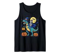 Trick-or-Rex Halloween Dinosauro Strega Skeleton Rider Canotta