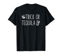 Trick OR Tequila Halloween Funny Drinking Meme Maglietta