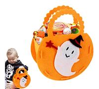 Trick Or Treat Bags - Pumpkin Bucket & Non-woven Tote Bags, Halloween Goody Bag, Pumpkin Candy Bags, Felt Cloth Goodie Bag With Handles For Party Favors, Snacks, Chocolates, Crayons, Toys, Halloween