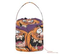 Trick Or Treat e Funny Faces Crochet Storage Crochet Hook Storage Borsa da viaggio portatile per accessori per filati a maglia all'uncinetto
