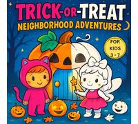 Trick-or-Treat Neighborhood Adventures Coloring Book for Kids Ages 3-7 - Fun and Easy Halloween Designs - 20 Cute Illustrations: 50 Single-Sided Pages for Preschoolers and Young Children