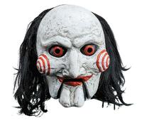 Saw Billy Maschera con capelli e bocca mobile nero/bianco/rosso, produttore: Trick or Treat.