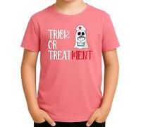 Trick or Treatment - Divertente design a fantasma di Halloween con infermiera, divertente gioco di parole per medici, infermieri e appassionati di medicina, Colore: rosa., 4 anni