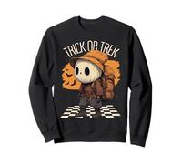 Trick or Trek Zucca Escursionista Halloween Art Per Lui Felpa