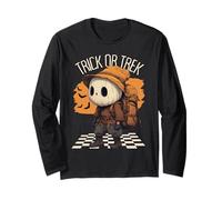 Trick or Trek Zucca Escursionista Halloween Art Per Lui Maglia a Manica