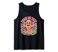 Trick or Trip T-Shirt - Psychedelic Skull Groovy Halloween Canotta