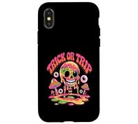 Trick or Trip T-Shirt - Psychedelic Skull Groovy Halloween Custodia per iPhone X/XS
