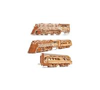 Trick Wood Trick Atlantic Express Train 3D puzzle in legno per adulti e bambini da costruire - 26.7x4 in - cavalca fino a 9 piedi - kit modello di lo