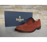 Tricker's 41,5 UK 7,5 Scarpe con Lacci Basse Bourton Ciliegia Nuovo Origin.