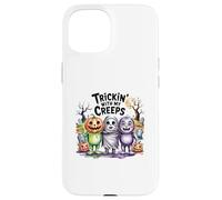 Trickin' With My Creeps Carino Halloween Monster Squad Custodia per iPhone 15