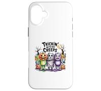 Trickin' With My Creeps Carino Halloween Monster Squad Custodia per iPhone 16 Plus