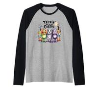 Trickin' with My Creeps Carino Halloween Monster Squad Maglia con Maniche Raglan